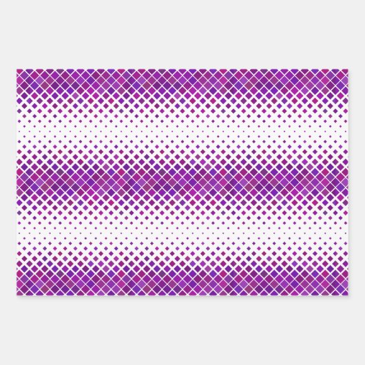 Paarse magenta diamanten ontwerp inpakpapier vel (Voorkant 2)