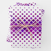 Paarse magenta diamanten ontwerp inpakpapier vel (In situ)