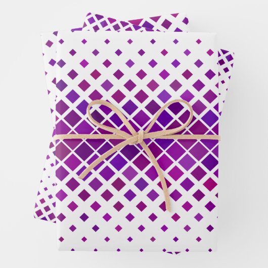 Paarse magenta diamanten ontwerp inpakpapier vel (In situ)