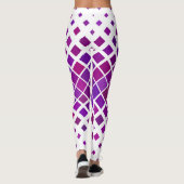 Paarse magenta diamanten ontwerp leggings (Achterkant)