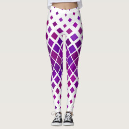 Paarse magenta diamanten ontwerp leggings