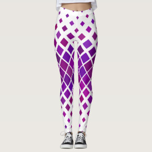 Paarse magenta diamanten ontwerp leggings