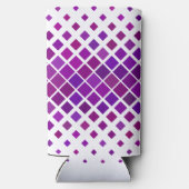 Paarse Magenta Diamonds Design Bottle Koelbox Seltzer Blikjeskoeler (Achterkant)