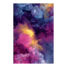 Paarse Magenta Goud Alcohol Inkt Nevelstroom