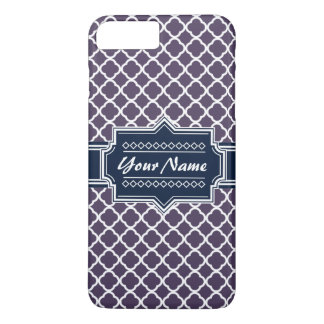 Paarse magenta Quatrefoil geïndividualiseerd Case-Mate iPhone Case