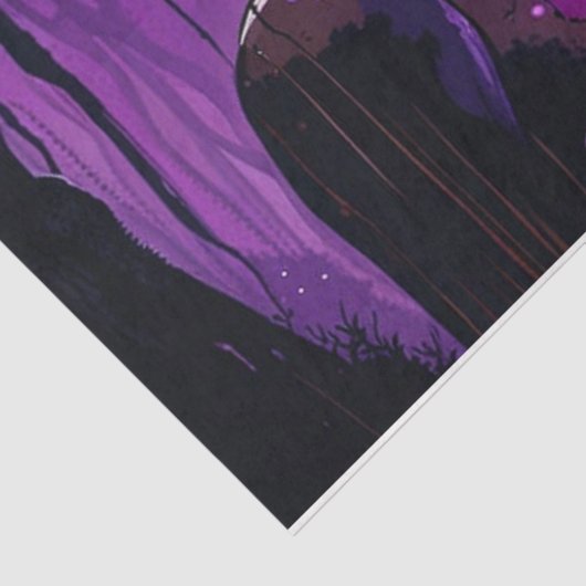 Paarse Magic Afro-Amerikaans Voodoo Decoupage Tissuepapier (Detail)