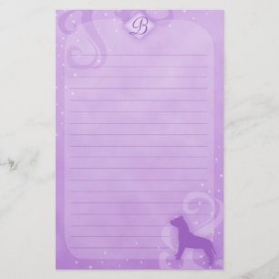 Paarse Magic American Pit Bull Terrier Stationery Briefpapier