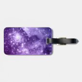 Paarse Magic Celestial Stars Art Bagagelabel (Achterkant horizontaal)
