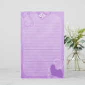 Paarse Magic Lhasa Apso Stationery Briefpapier (Staand voorkant)
