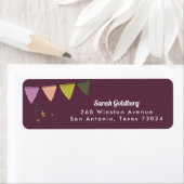 Paarse Magic Show Return Address Labels (Insitu)