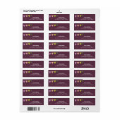 Paarse Magic Show Return Address Labels (Full Sheet)