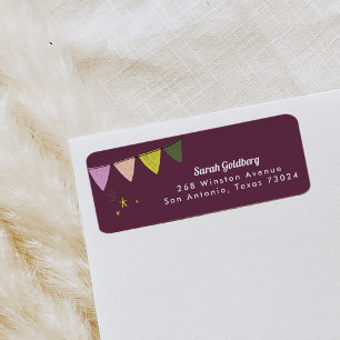 Paarse Magic Show Return Address Labels