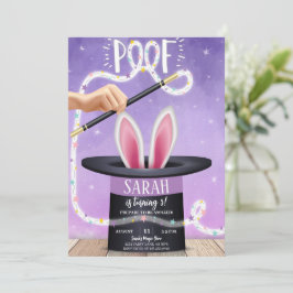 Paarse Magic Show Verjaardag Kaart