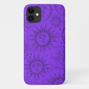 Paarse Magie Vintage Hemelse Zon Maan Sterren Case-Mate iPhone Case