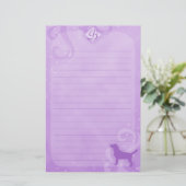 Paarse magische beagle Stationery Briefpapier (Staand voorkant)