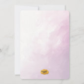 Paarse Magische Beer Baby shower Uitnodiging voor (Achterkant)