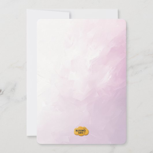 Paarse Magische Beer Baby shower Uitnodiging voor (Achterkant)