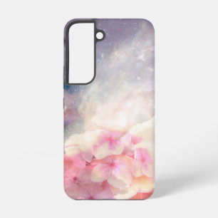 Paarse magische bloemen samsung galaxy hoesje