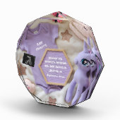 Paarse magische eenhoorn zwangerschapsaankondiging fotoblokken (Rechts)