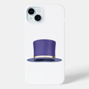 Paarse magische hoge hoed iPhone 15 mini hoesje