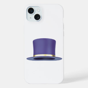 Paarse magische hoge hoed iPhone 15 plus case