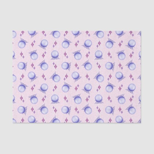 Paarse Magische Kristallen Bal Halloween Tissuepapier (Voorkant)