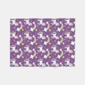 Paarse magische regenboog Unicorn Fleece Blanket Deken (Voorkant (Horizontaal))