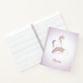 Paarse Magische Regenboogontsteking Aangepast Notitieboek (Binnen)