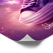 Paarse Magische Sneakers Poster (Hoek)