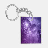 Paarse magische sterren sleutelhanger (Voorkant Links)
