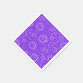 Paarse Magische Vintage Celestial Sun Moon Stars Servet (Hoek)