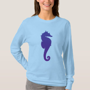 Paarse Magische Zee Paarden T-shirt