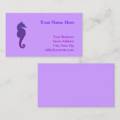 Paarse Magische Zee Paarden Visitekaartje (Voorkant / Achterkant)