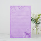 Paarse magische zwarte tonnen en tandenbakkerij briefpapier (Staand voorkant)