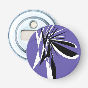 Paarse Magnetische Flesopener met Grafisch Design Button Flesopener