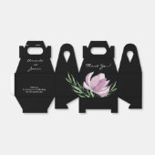 Paarse Magnolia Bloemen Waterverf Botanisch Bedankdoosjes (Uitgevouwen)