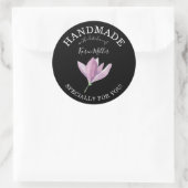 Paarse Magnolia HANDMADE voor jou inmaakgeschenken Ronde Sticker (Tas)