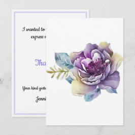 Paarse Magnolia van uw bureau een persoonlijke Sja Bedankkaart