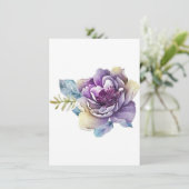 Paarse Magnolia van uw bureau een persoonlijke Sja Bedankkaart (Staand voorkant)