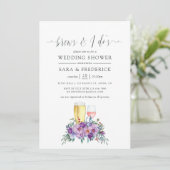 Paarse Magnolias en Rozen Brews voor ik het doe Kaart (Staand voorkant)