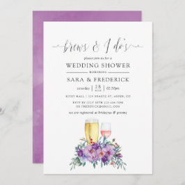 Paarse Magnolias en Rozen Brews voor ik het doe Kaart