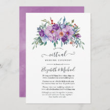 Paarse Magnolias en Rozen online virtueel huwelijk