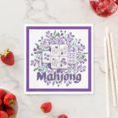 Paarse Mahjong Tegels Servet (Insitu)