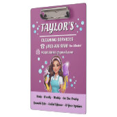 Paarse Maid House schoonmaakdiensten Klembord (Links)