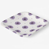Paarse maisiebloemen poka stipt botanische papie papieren bordje (Gebogen)