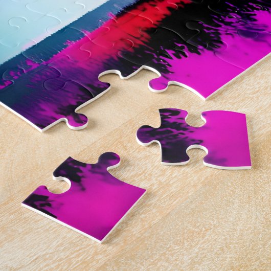 Paarse Majesteit Boom des Levens Legpuzzel (Zijkant)