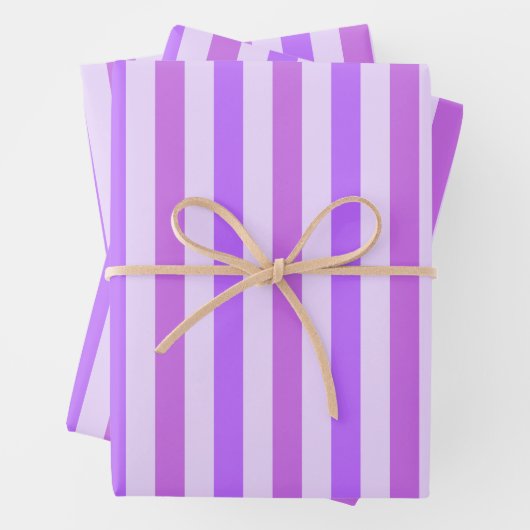 Paarse Majesteit: Gestreept geschenk Inpakpapier Vel (In situ)