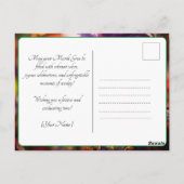 💜💛Paarse Majesteit: Mardi Gras Elegance Briefkaart (Achterkant)