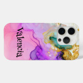 Paarse Majesteit Waterverf Fantasy Custom Case-Mate iPhone Case (Achterkant (horizontaal))