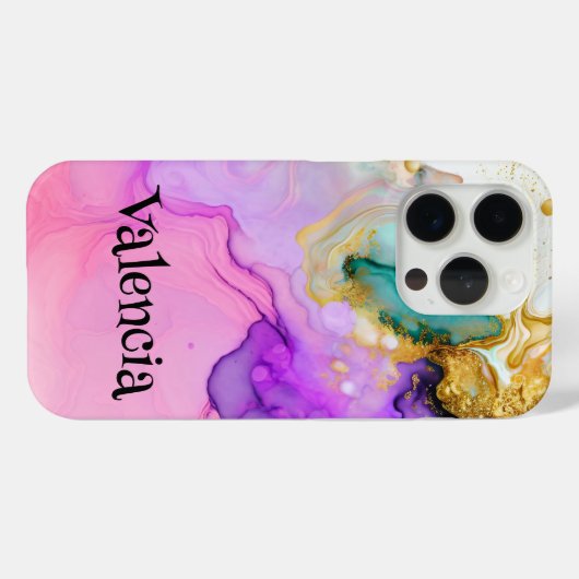 Paarse Majesteit Waterverf Fantasy Custom Case-Mate iPhone Case (Achterkant (horizontaal))